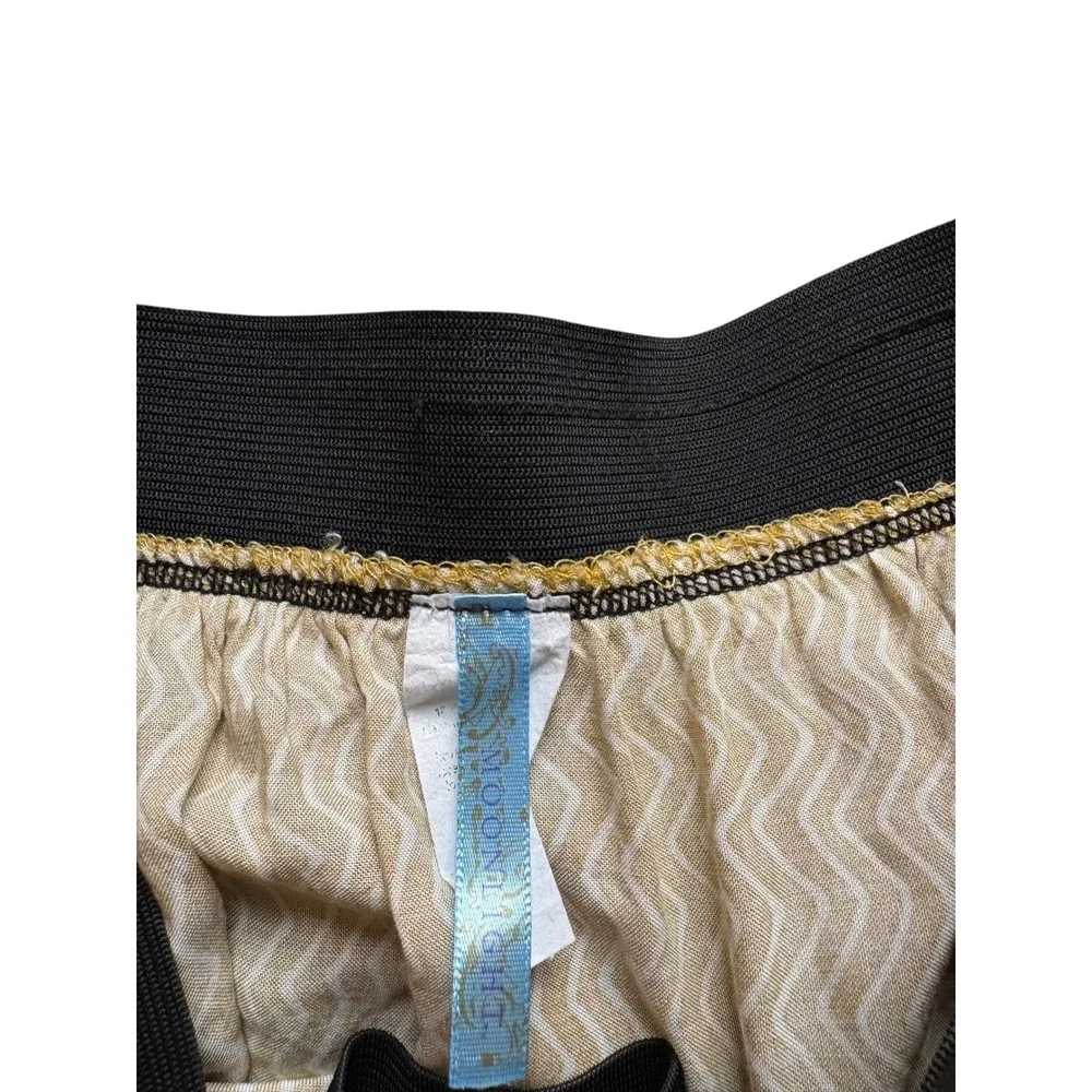 Moonlight Imports Skirt S Boho Tribal Geometric Print Yellow Multicolor USA‎